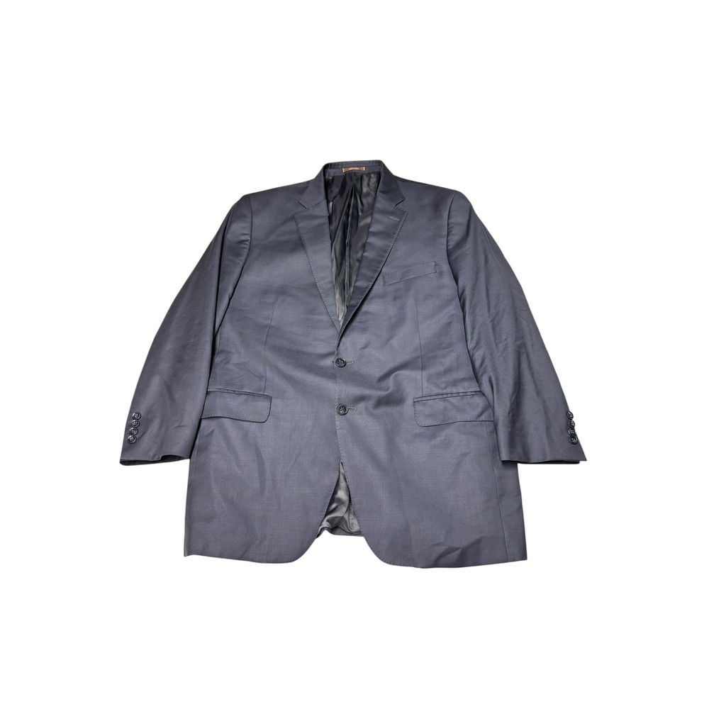 Peter Millar Mens 48R Navy Blue Wool Two Button Blazer Sport Coat Made in Canada